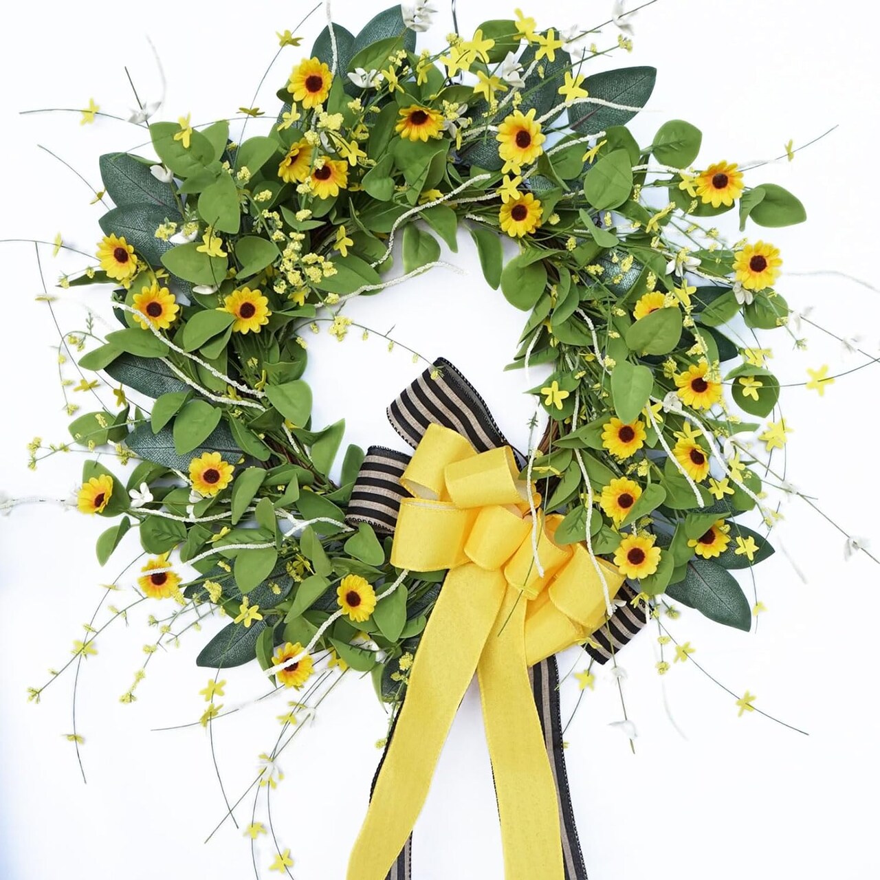 Charming Spring &#x26; Summer Wreath: Daisy Delight for Your Front Door